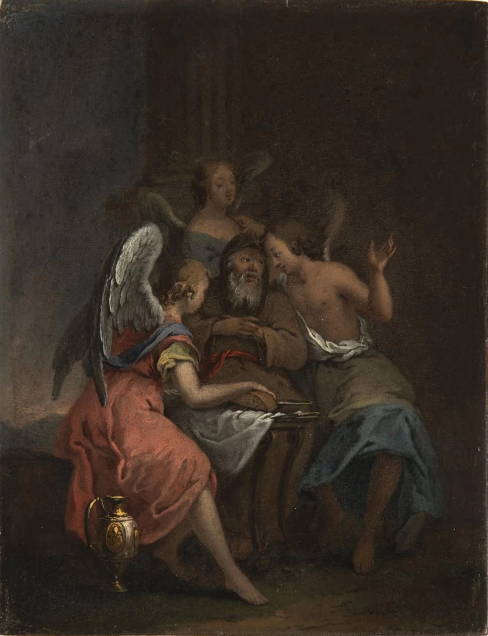 Eremita con tre angeli